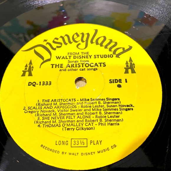 WALT DISNEY PRODUCTIONS VTG 1970 THE ARISTOCATS DISNEYLAND VINYL RECORD DQ-1333 - Picture 9 of 16